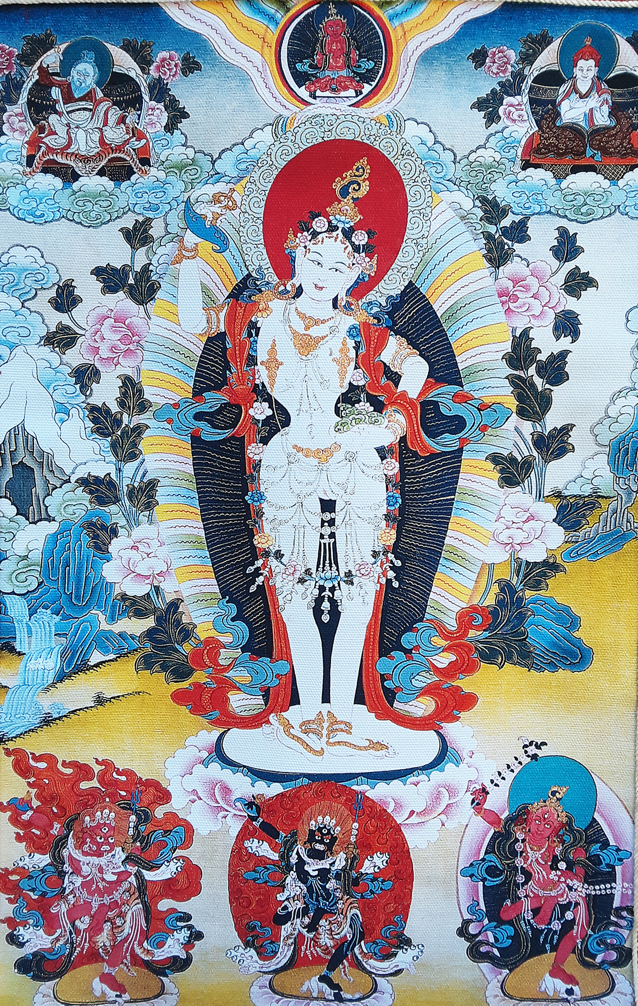 Khandro T'huk T'hik (Yeshe Tsogyal) Print Thangka 28"x36"