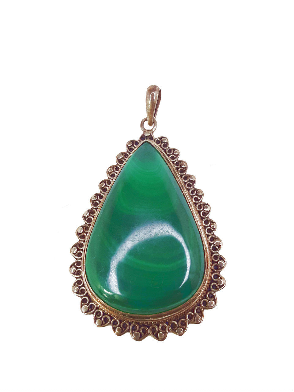 Malachite Teardrop Pendant