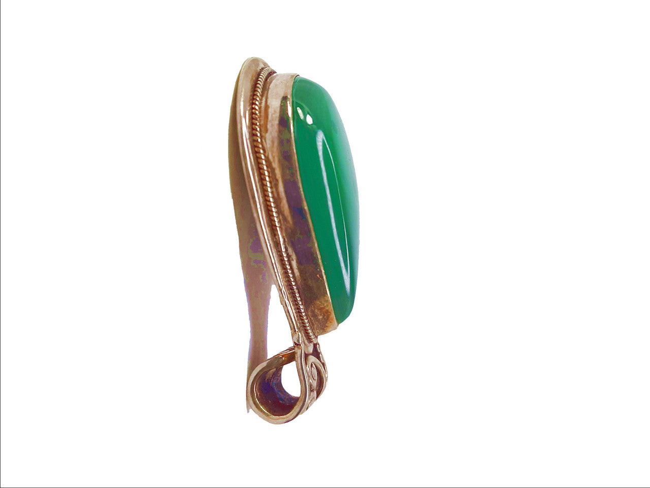 Malachite Teardrop Pendant Sterling 1.25"
