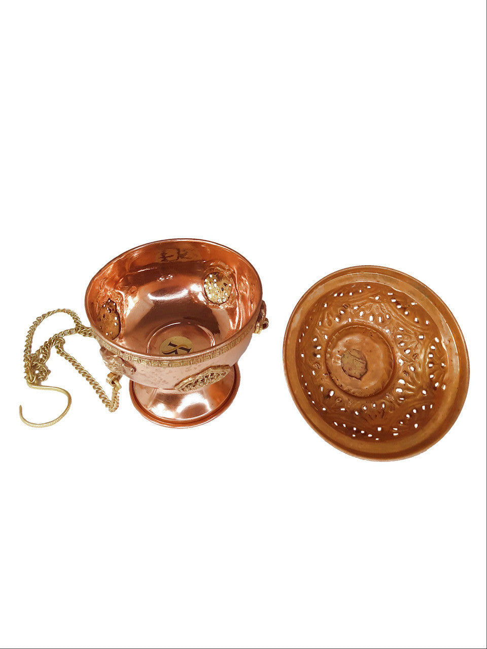 Copper Incense Censer, 5"