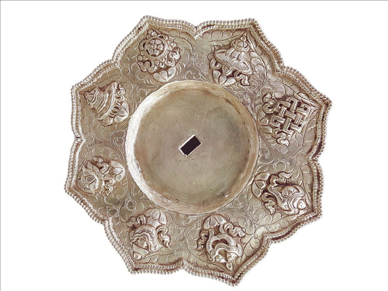 Tsebum (Long Life Vase), Silver-Plated Copper