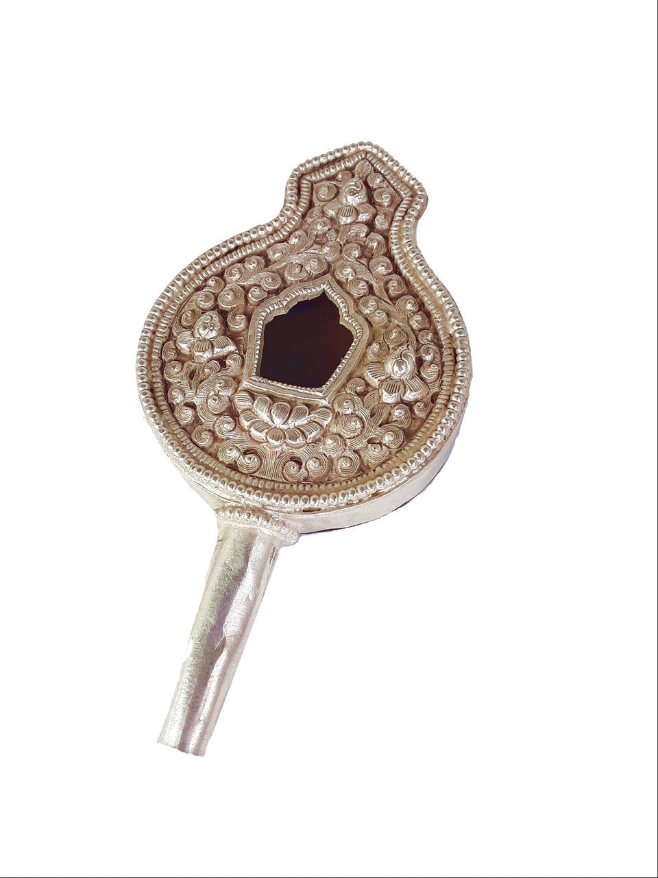 Tsebum (Long Life Vase), Silver-Plated Copper 8.5"