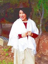 White Pashmina Shawl, Lt.