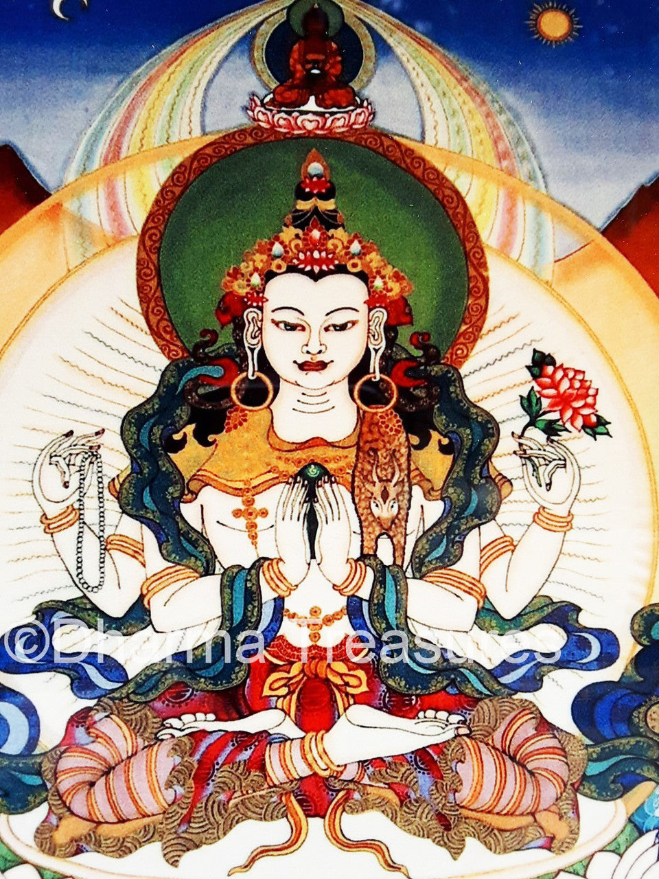 Chenrezig Metal Print 8x10 by Neljorma Tendron