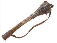 Antique Silver Inlaid Bone Kangling