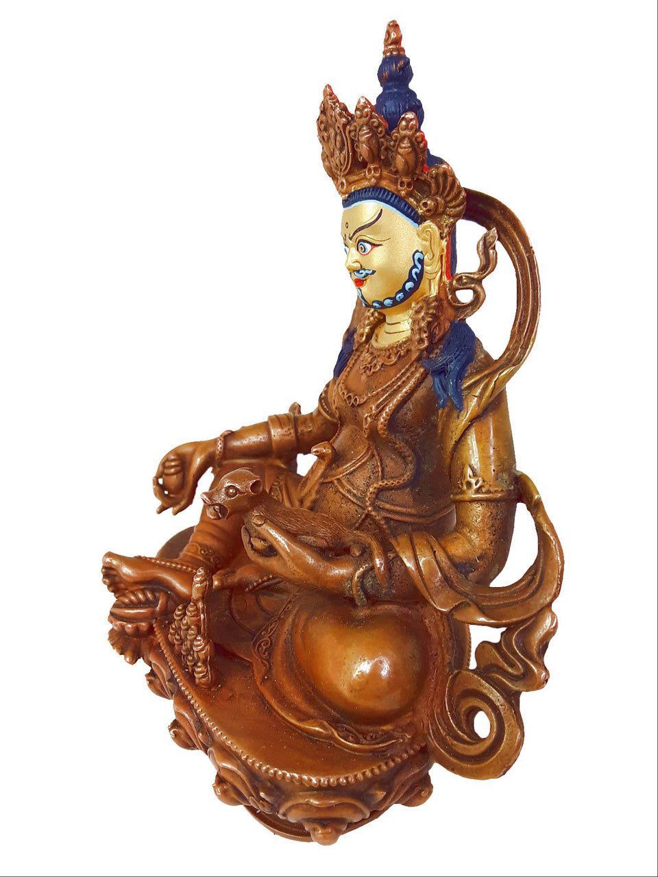 Dzambhala Statue Copper-Oxidized 4.5"