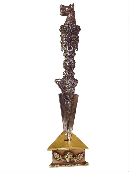 Iron Hayagriva Phurba,  8.5"