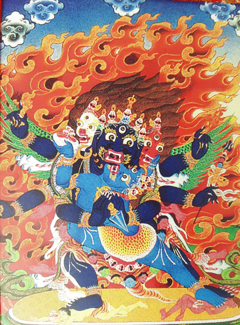 Vajrakilaya Mini Thangka, 5.5" x 7.5"