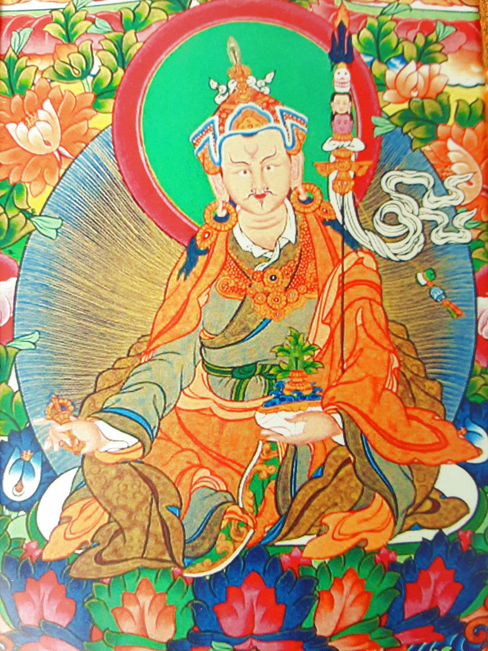 Guru Rinpoche Mini Thangka, 5.5" x 7.5"
