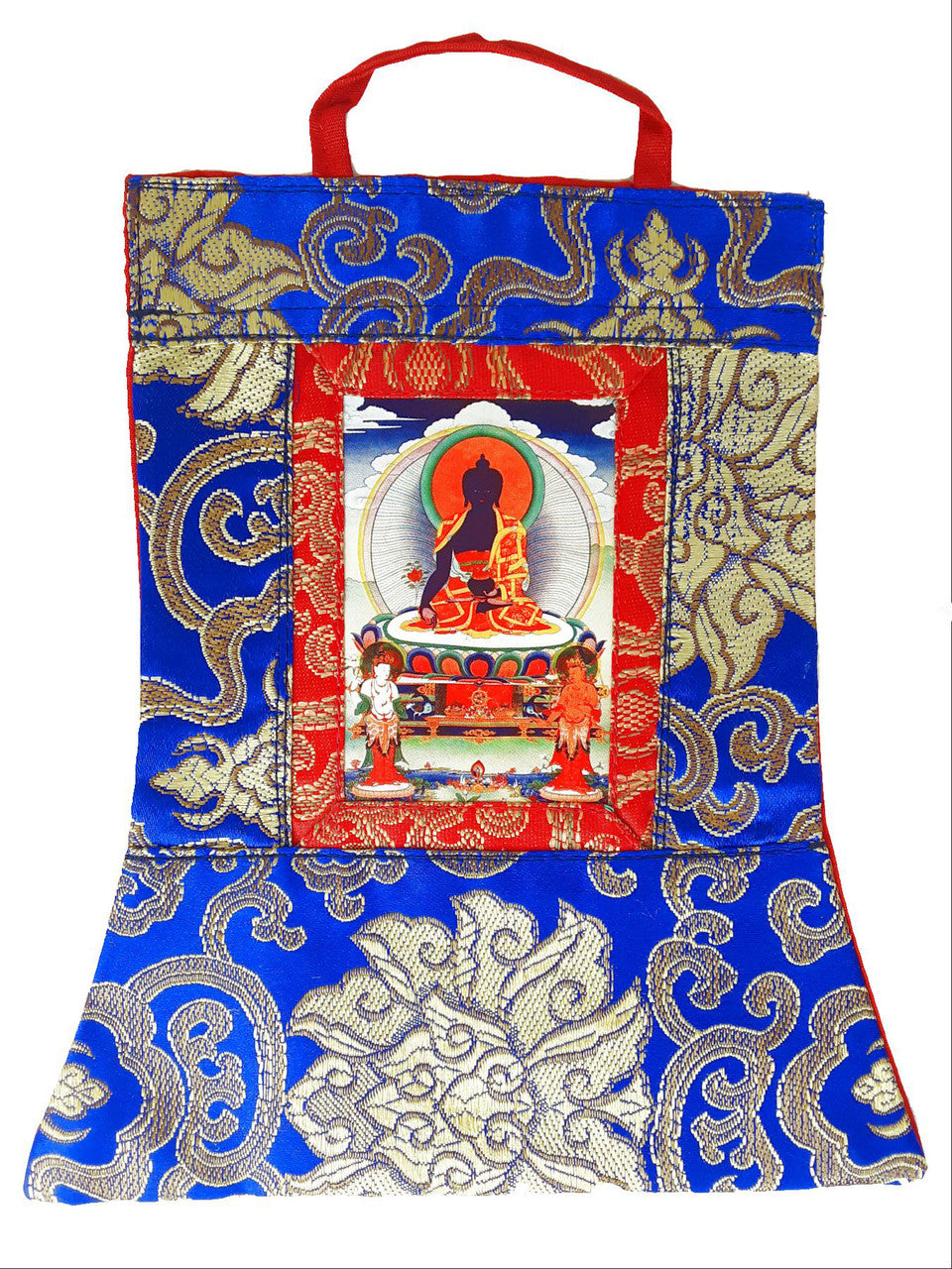 Medicine Buddha Mini Thangka,  5.5" x 7.5"