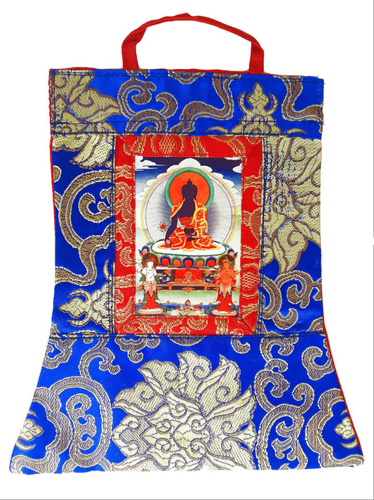Medicine Buddha Mini Thangka,  5.5" x 7.5"