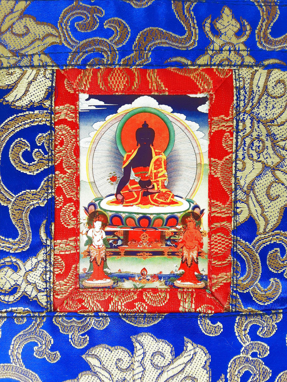 Medicine Buddha Mini Thangka,  5.5" x 7.5"