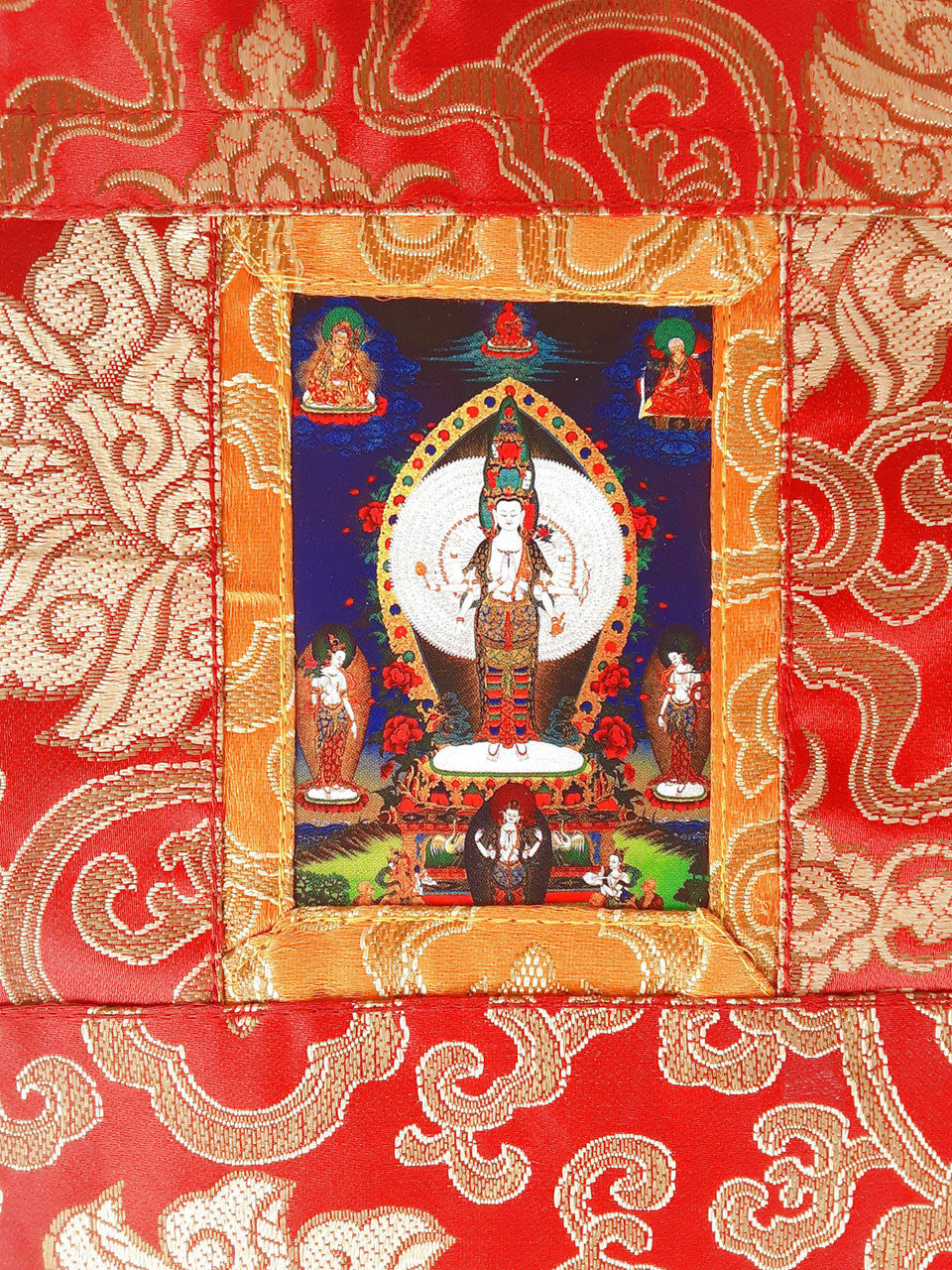 1000 Arm Chenrezig Mini Thangka,  5.5" x 7.5"