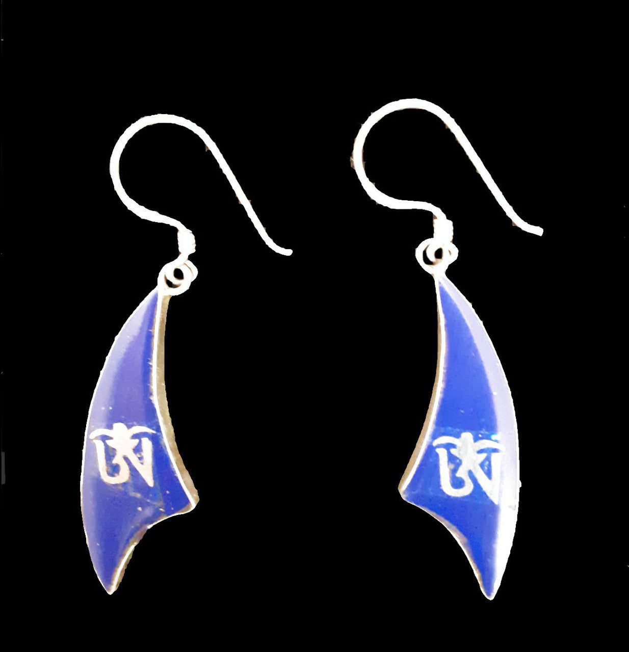 Blue OM Earrings