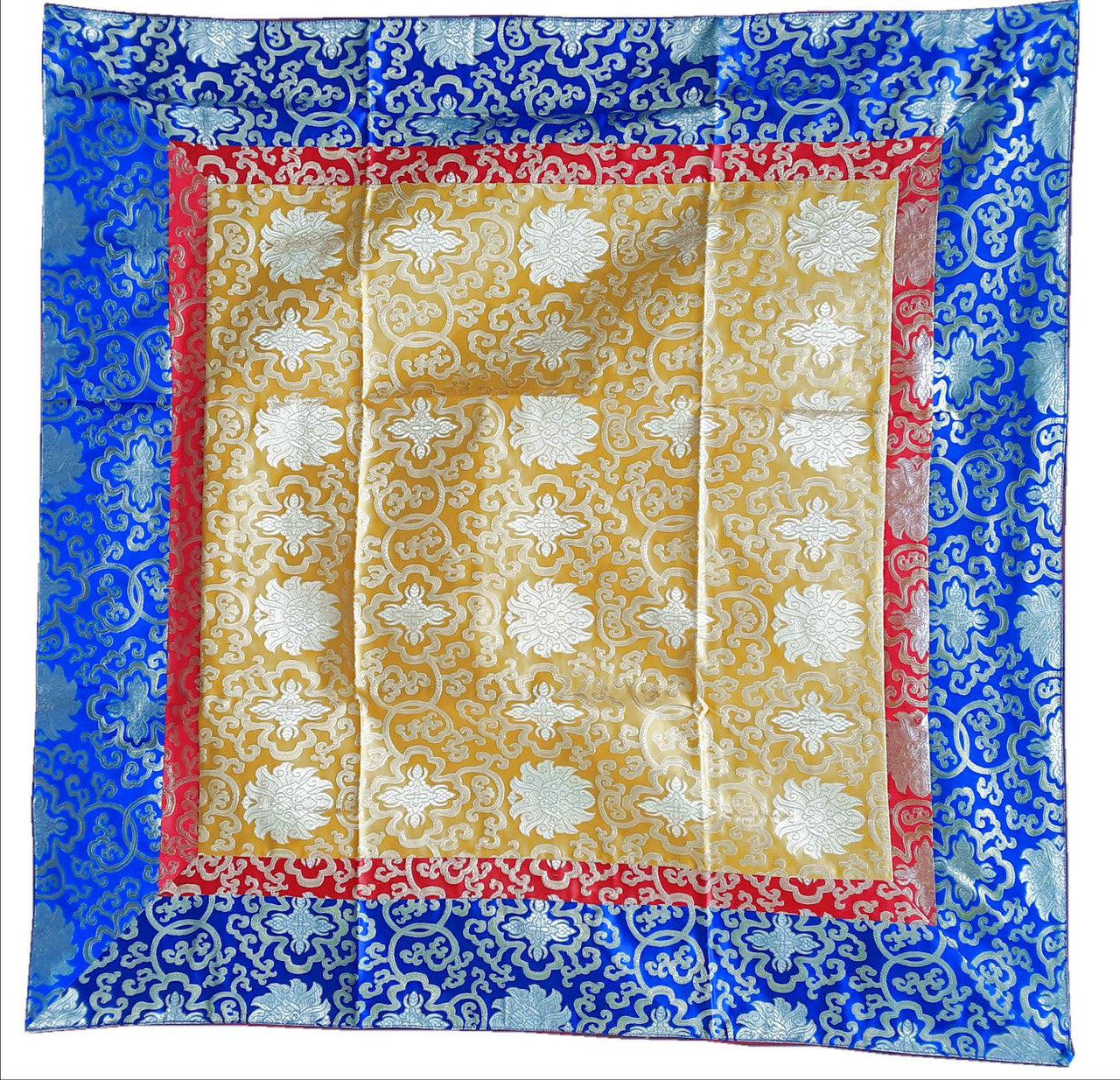 Yellow Center Brocade, 39" x 39"