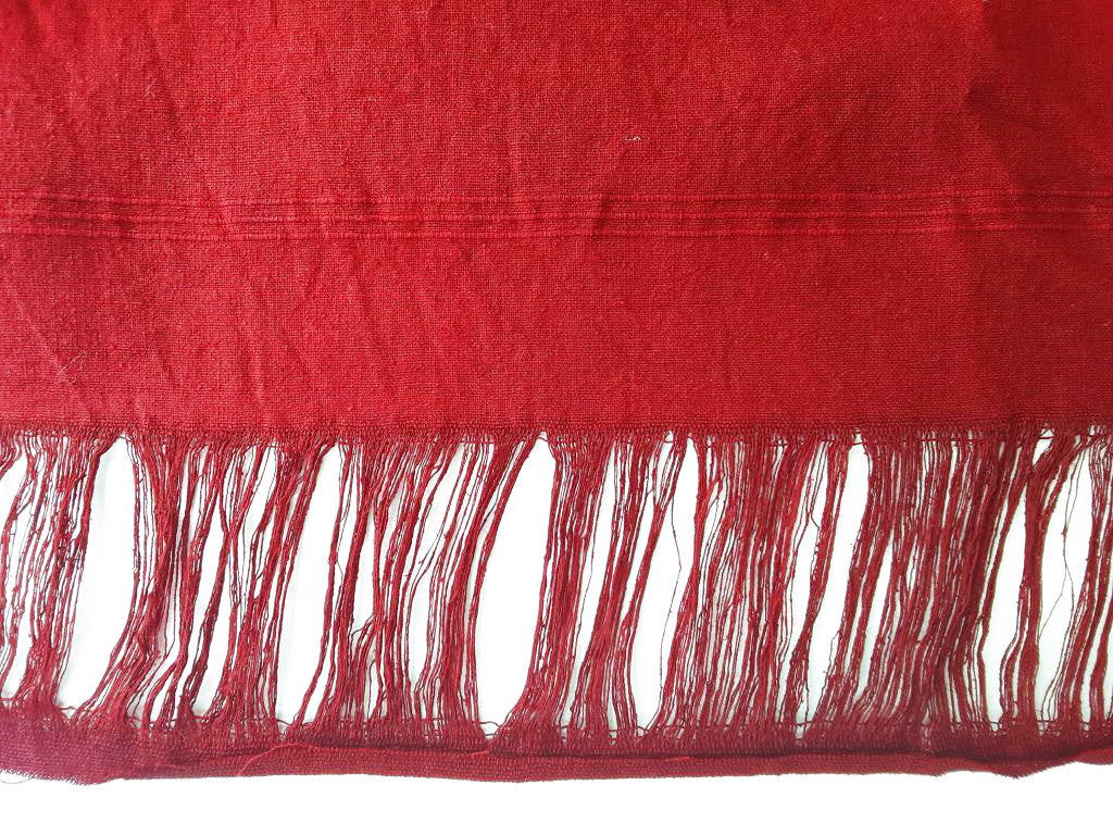 Red Cotton & Raw Silk Zen 48"x96"