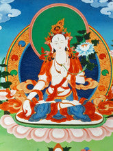 White Tara Deity Card Print 2, by Kumar Lama