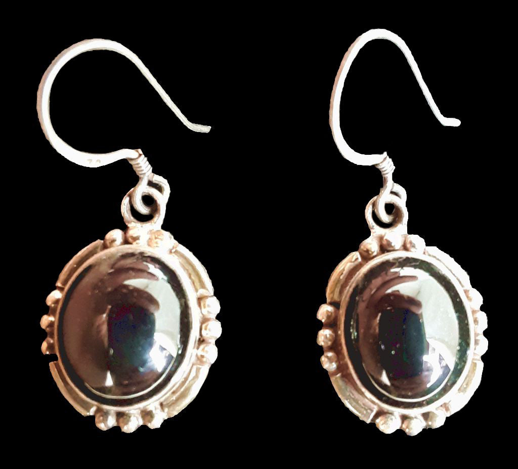 Onyx Cabochon Earrings