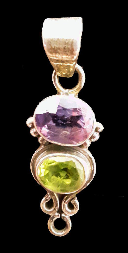 Peridot & Amethyst Pendant