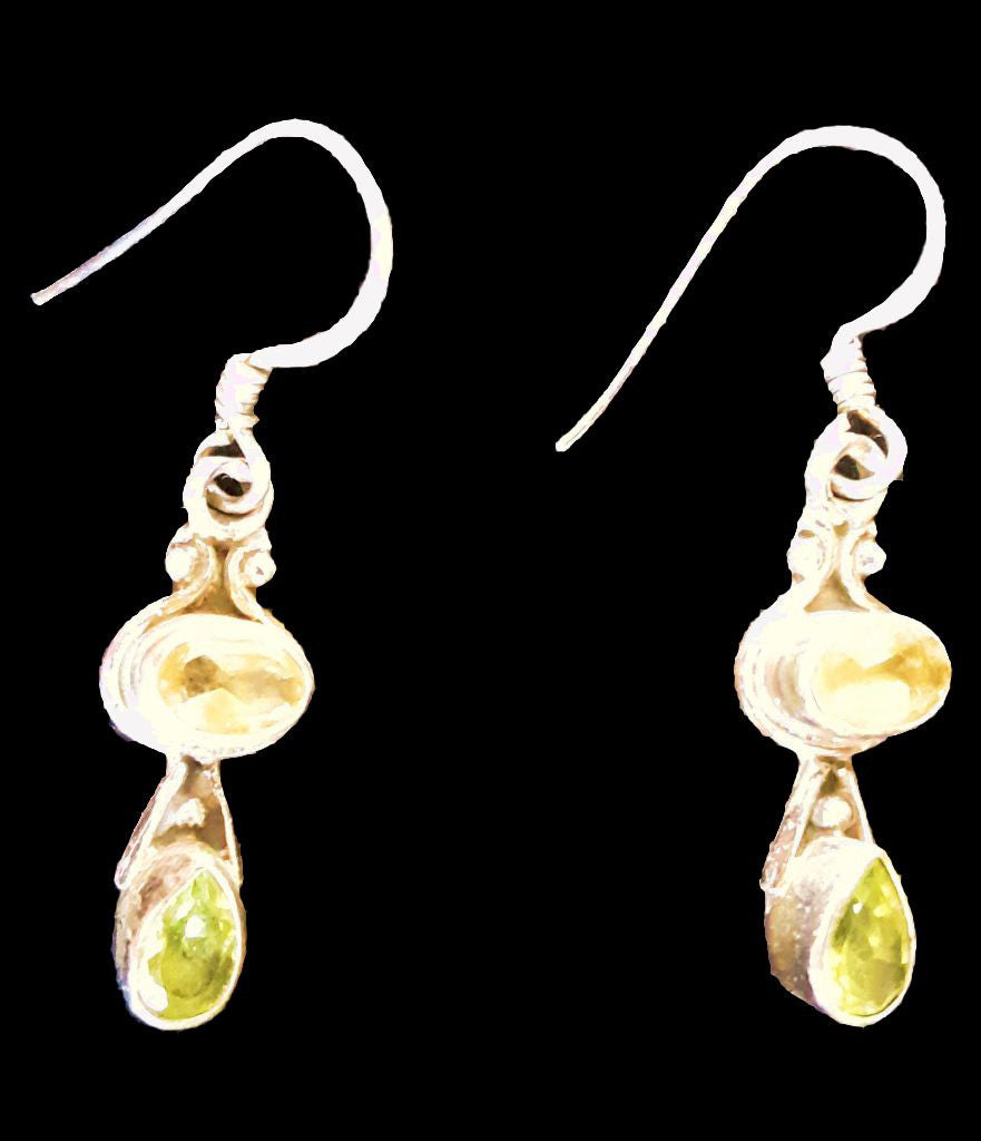 Citrine & Peridot Earrings