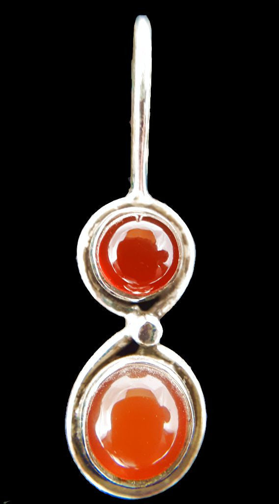 Carnelian Pendant 2 Spheres