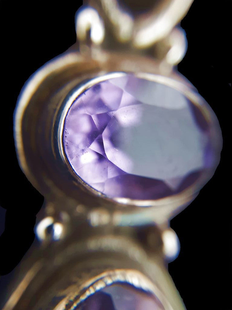 Amethyst Oval and Teardrop Pendant