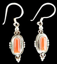 Silver Coral Earrings