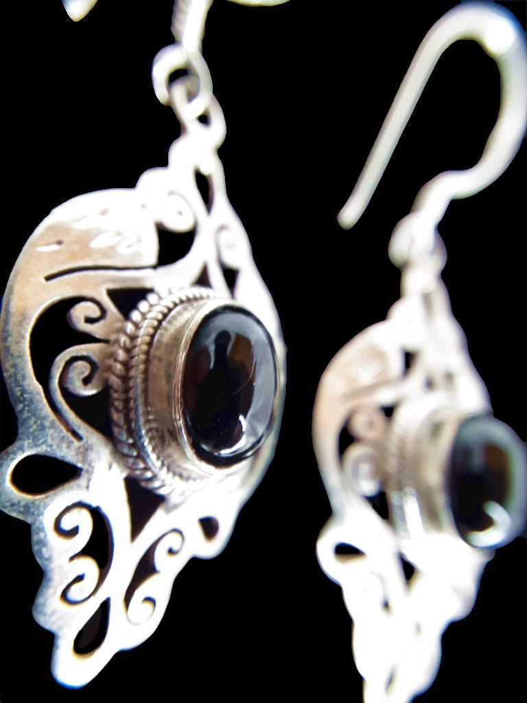 Silver Blackstar Earrings 2