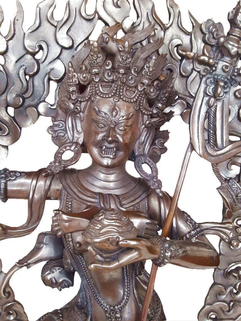 Troma Nagmo Statue, Oxidized Copper, 14.5"