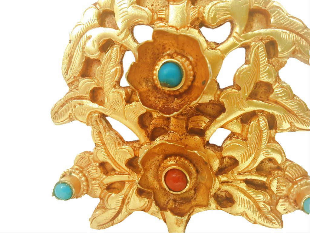 Gold-Plated Metok (Flower) Torma, 4inches