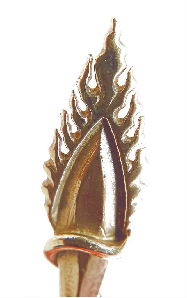 Flaming Brass Sword Pendant