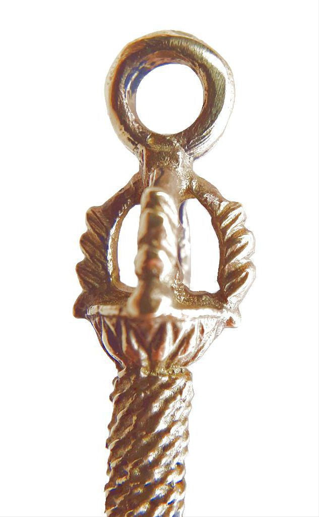 Flaming Brass Sword Pendant