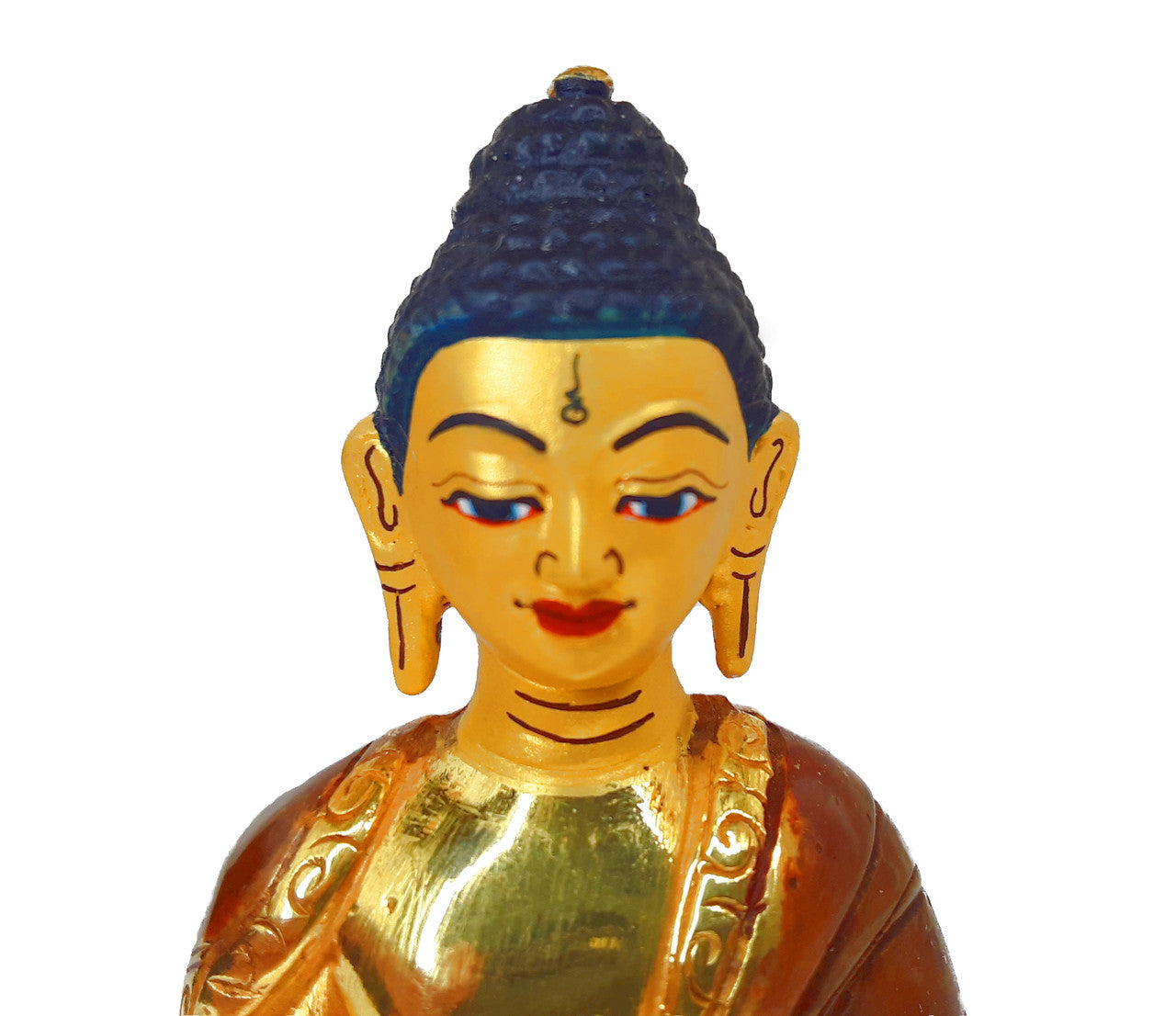 Amitabha Statue Gold-Plated, 3.75"