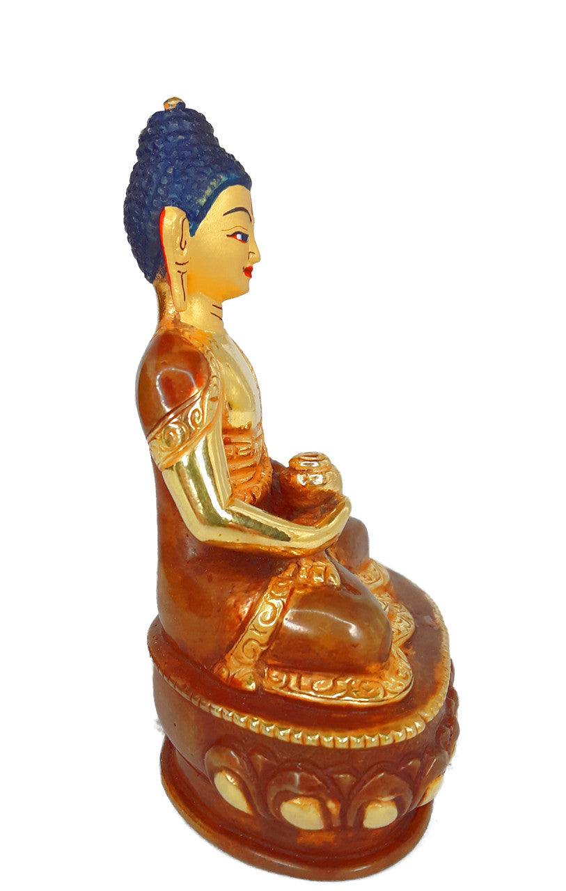 Amitabha Statue Gold-Plated, 3.75"