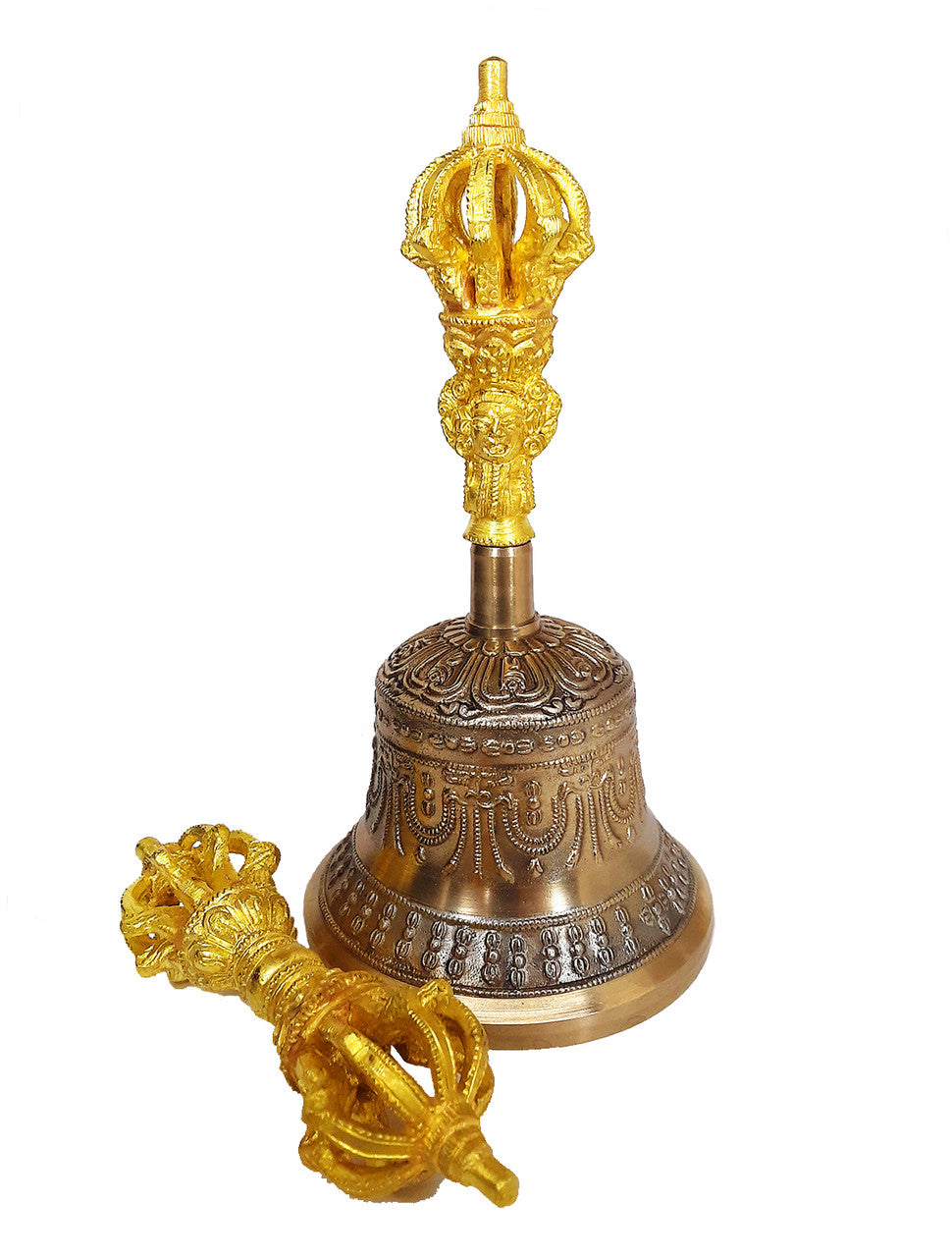 Bell & Dorje w/ Case 9 prong 6" (light color)