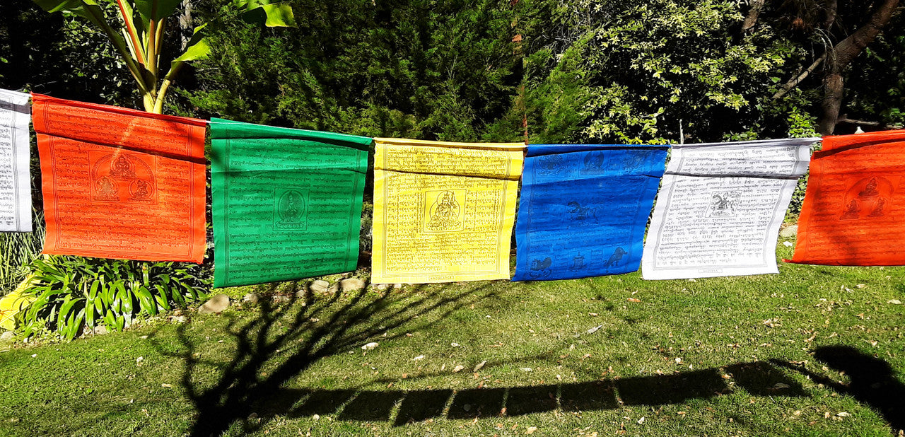 Multi Deity Prayer Flag, 11"x13"