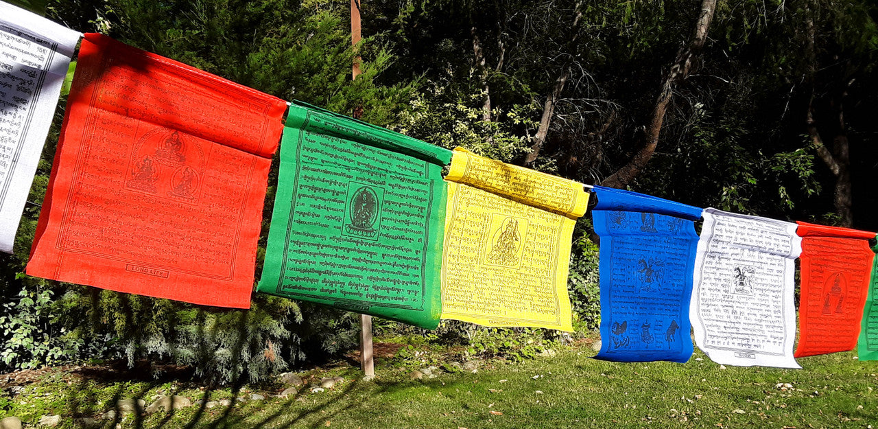 Multi Deity Prayer Flag, 8"x10"