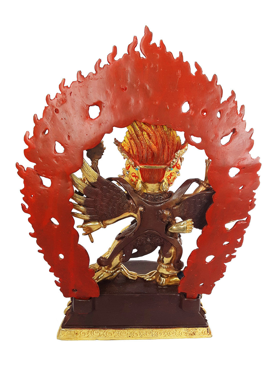 Vajrakilaya Statue,  Gold-Plated Copper, 9"