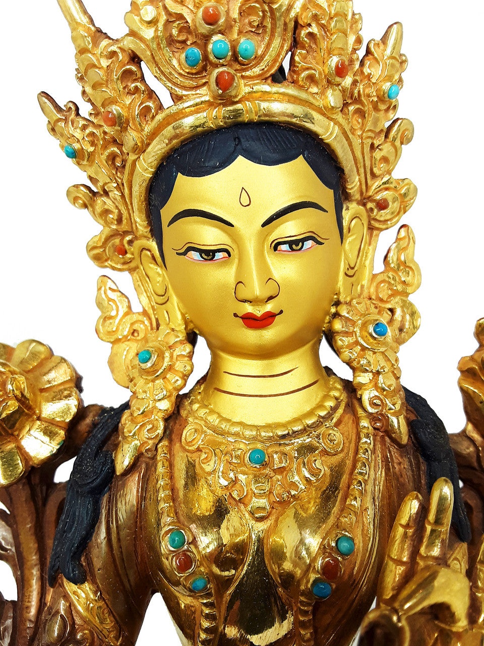 Green Tara Statue, 8.25"