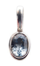 Blue Topaz Faceted Pendant