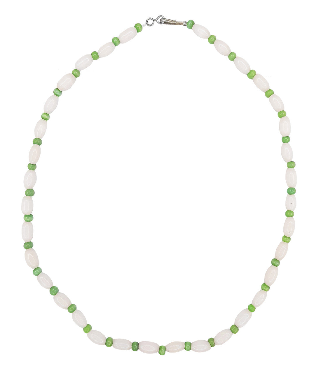 White & Green stones Necklace