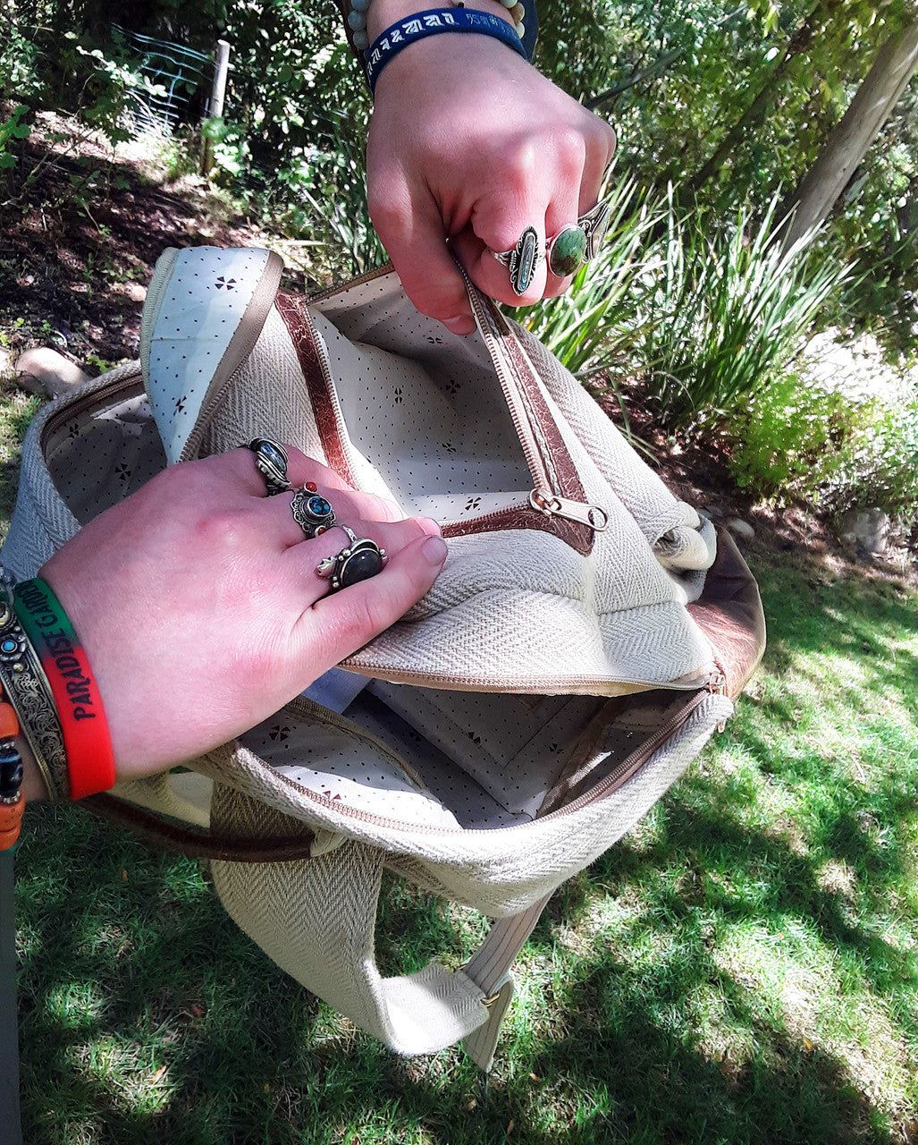 Backpack, Tan/ Leather