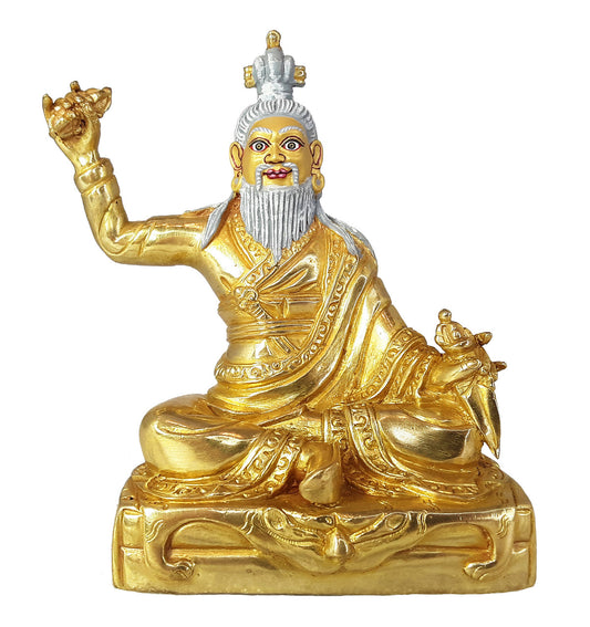 Dudjom Lingpa Statue 4.5" Gold Plated