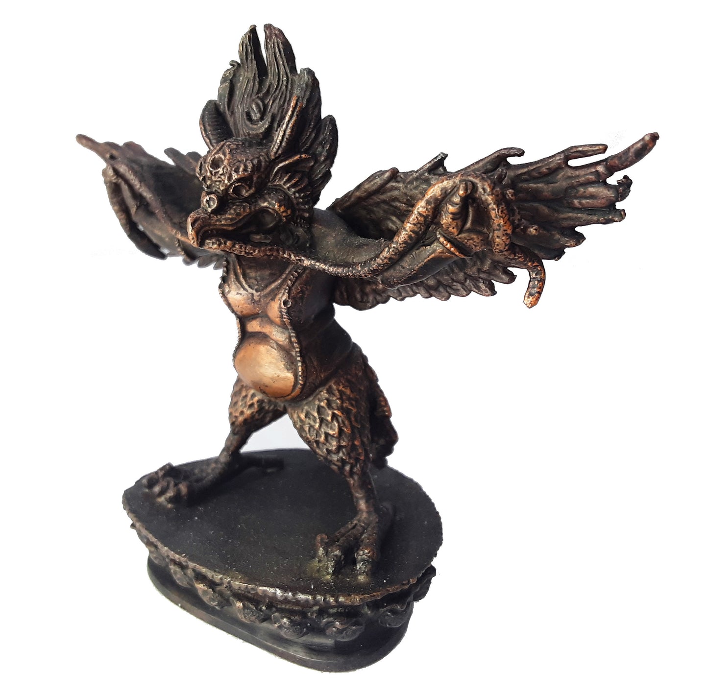Garuda Statue 3" Oxidized Copper