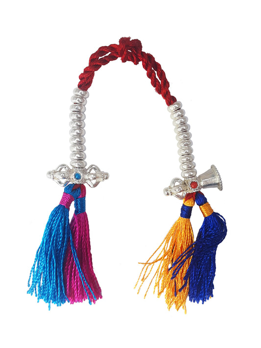 Mala Counters, Bell & Dorje (LG) (silver) (pair)
