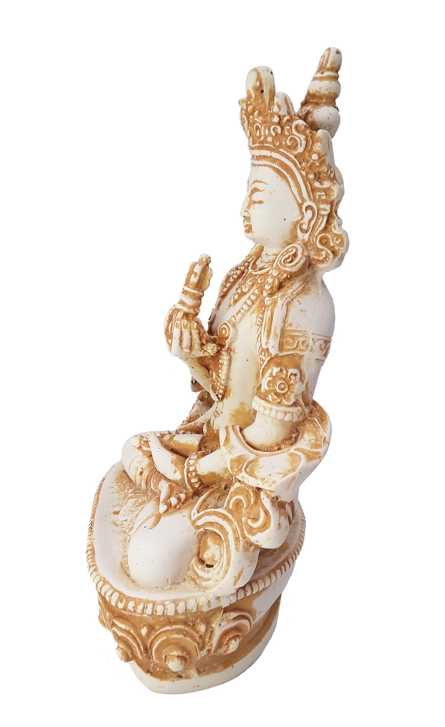 Statue, Vajrasattva 8" Resin White