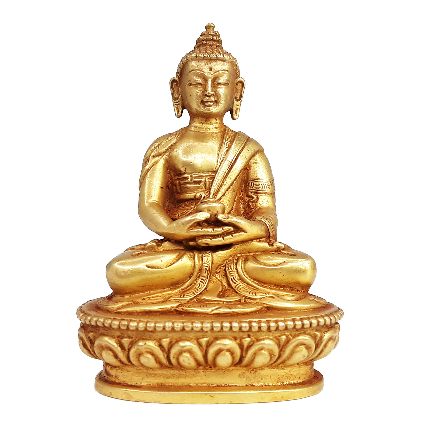 Amitabha Statue Gold Plated 3.25"
