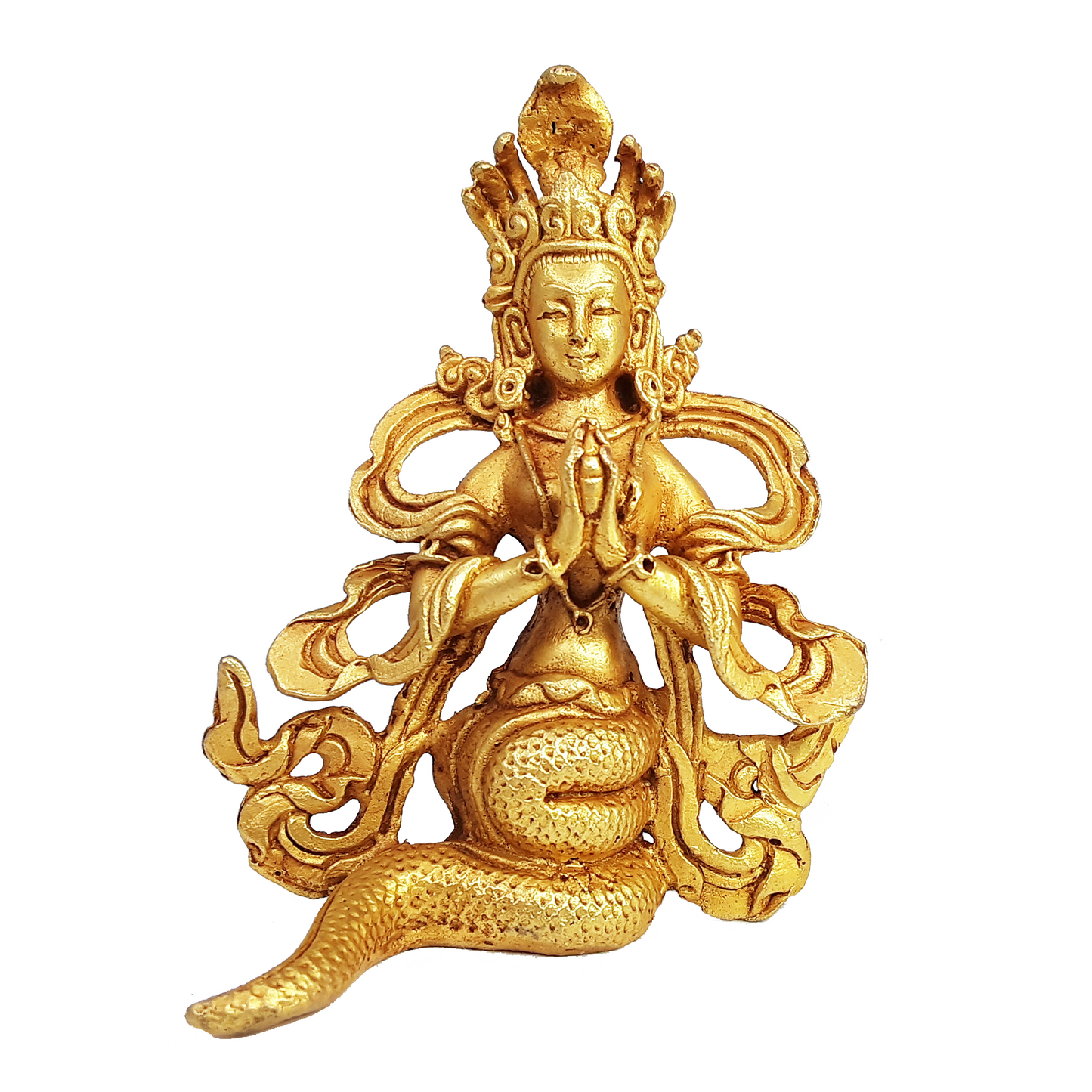 Naga Statue Gold Plated 3.25"