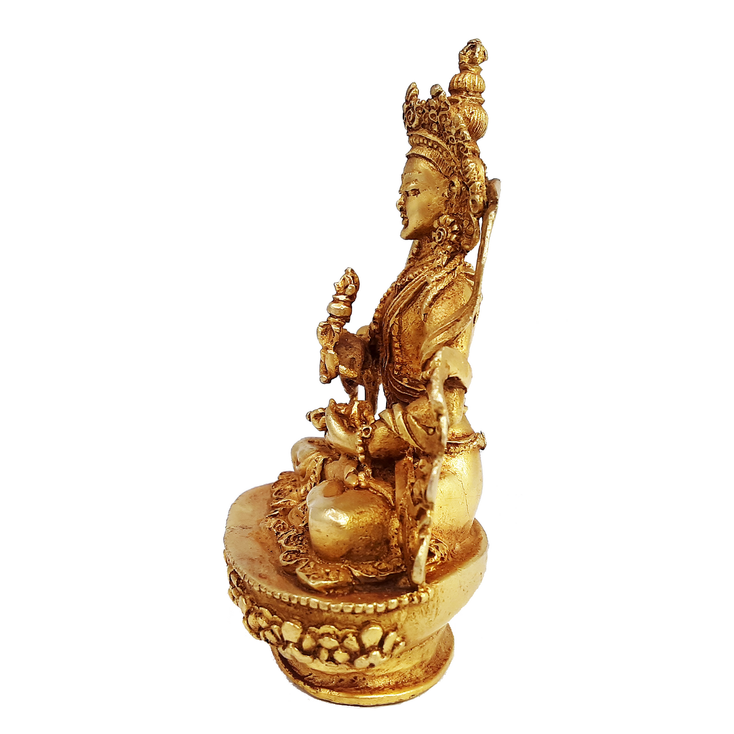 Vajrasattva Gold Plated Statue 3.5"