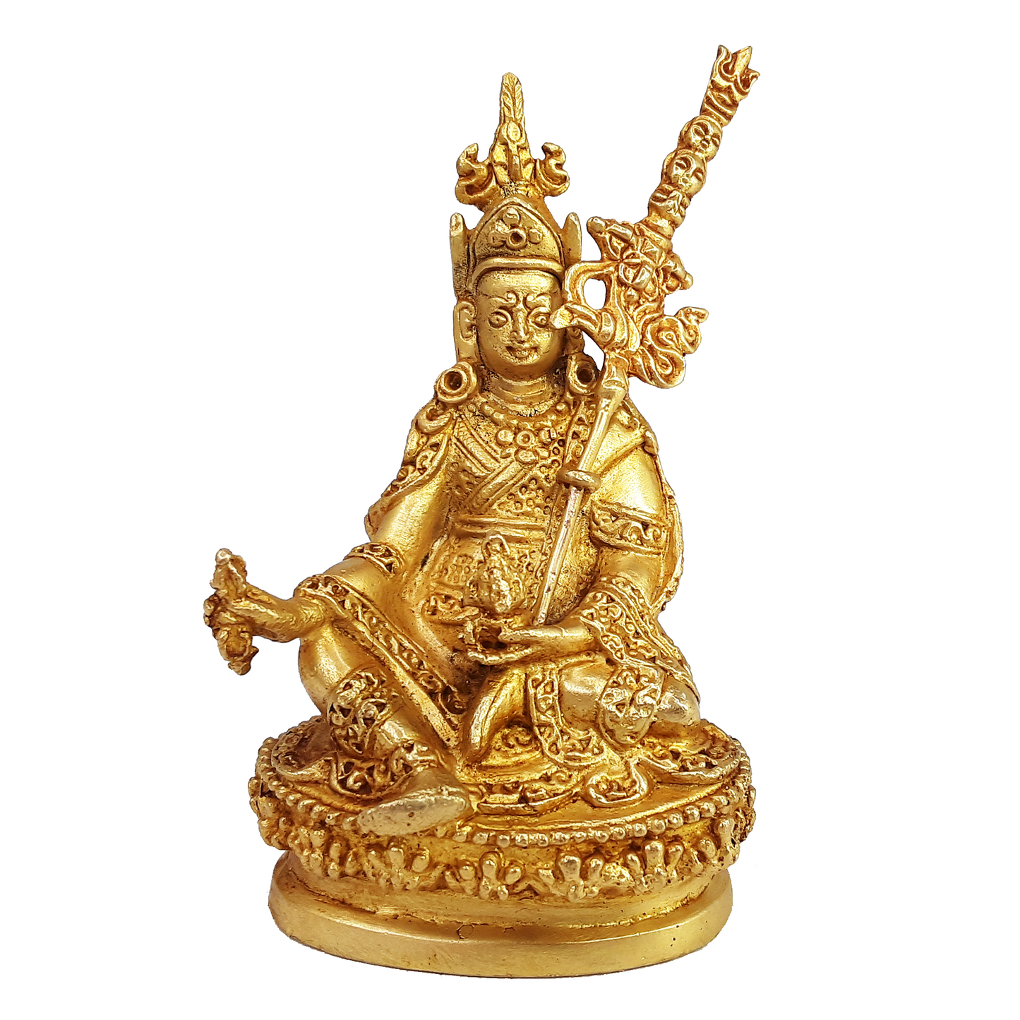 Guru Rinpoche Gold Plated Statue 3.5"